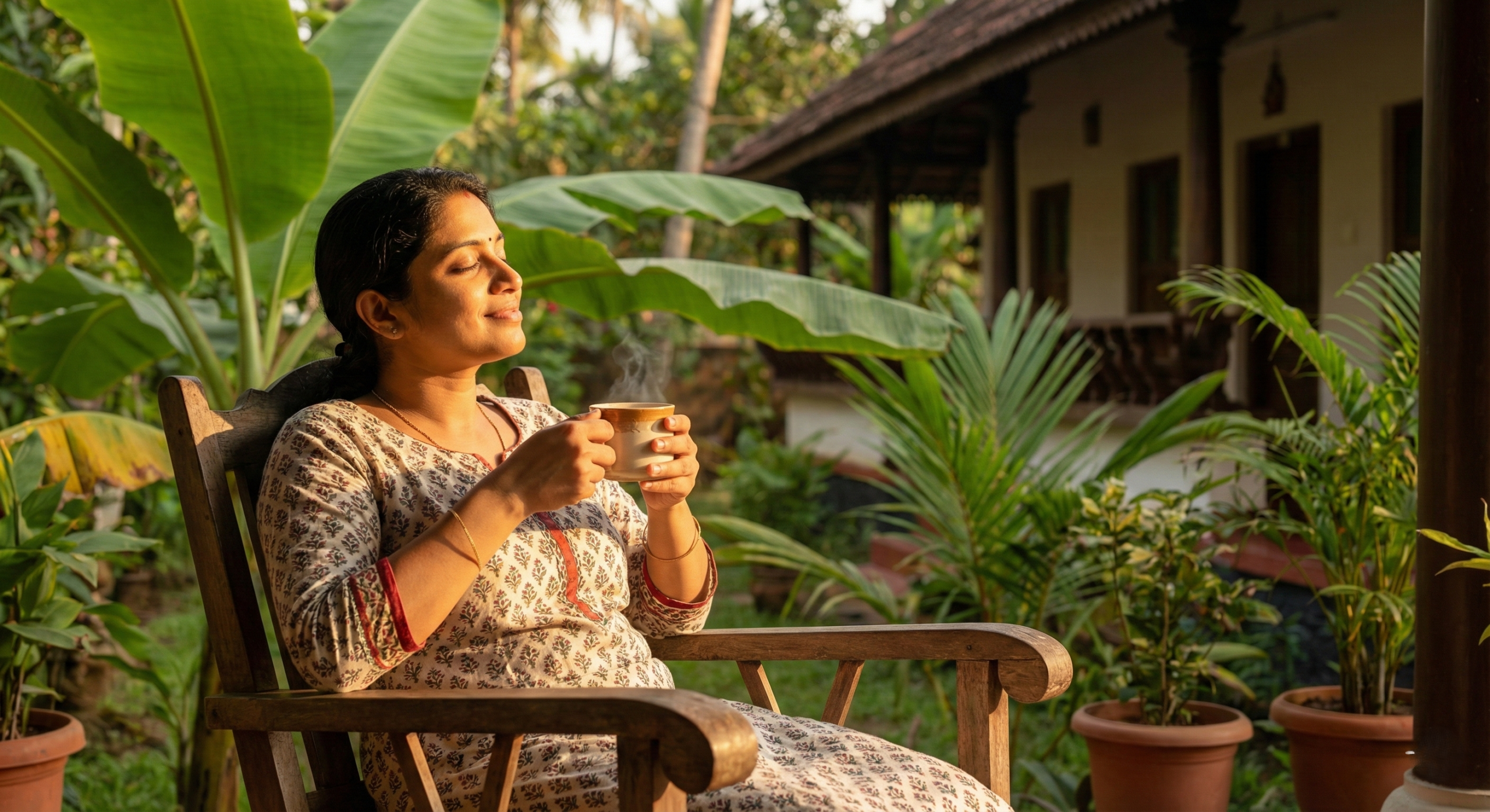 A quiet morning tea ritual helps ground you for the day ahead.